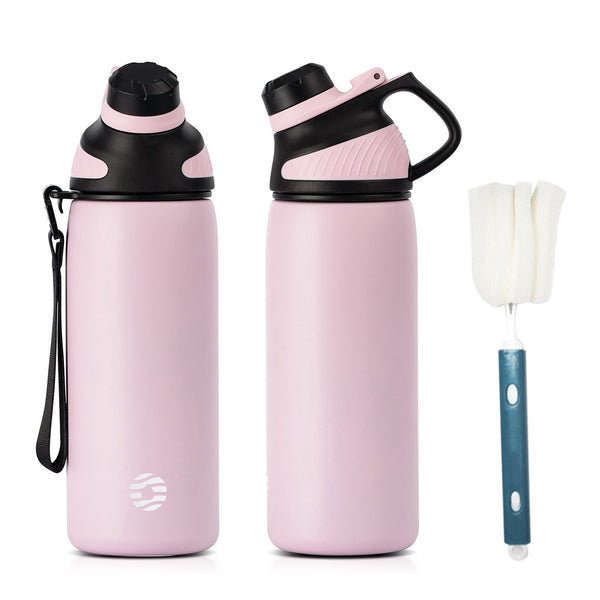600ml Stainless Steel Insulated Bottle, Pink