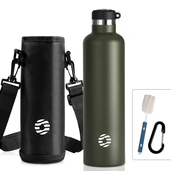 1000ml Stainless Steel Insulated Bottle, Green